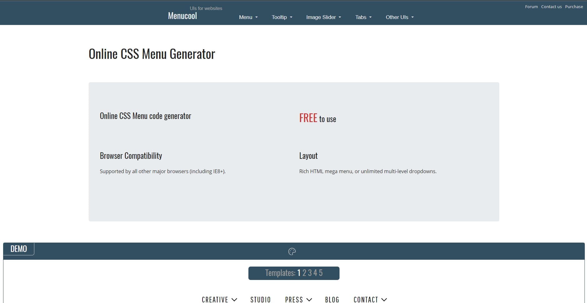 menucool.com/css-menu