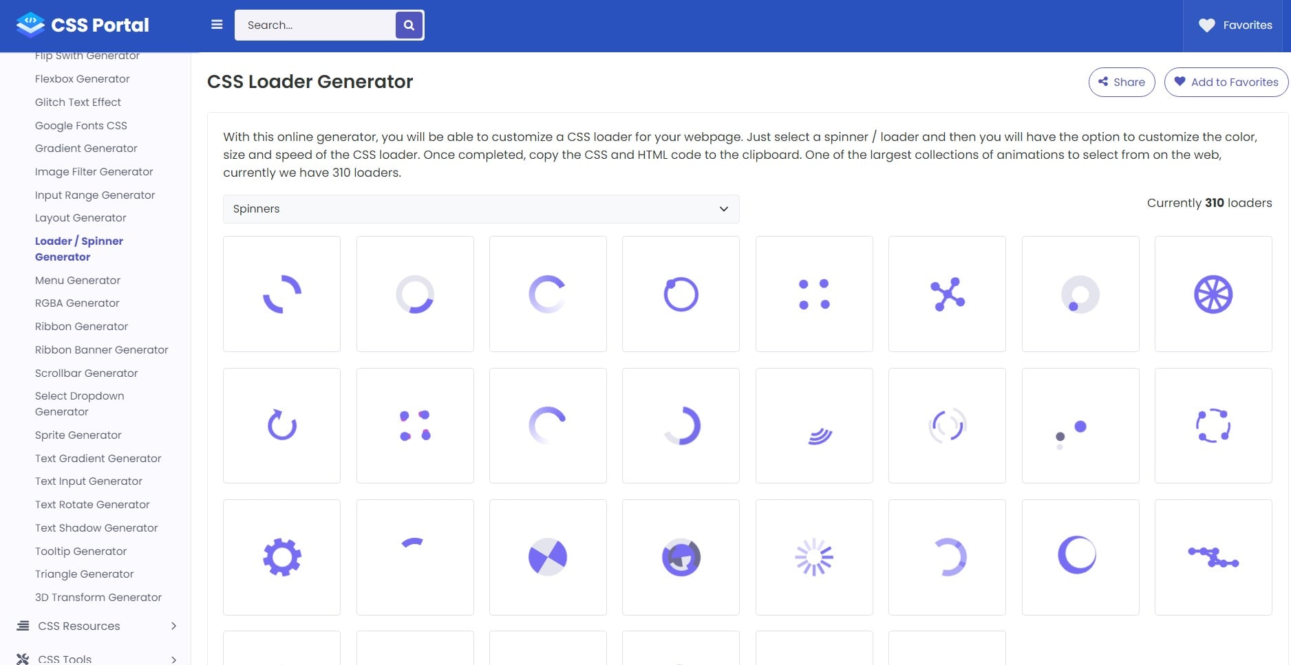 CSS Loader Generator